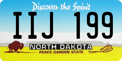 ND license plate IIJ199
