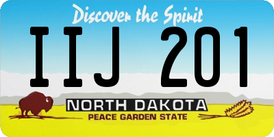 ND license plate IIJ201
