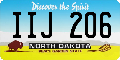 ND license plate IIJ206
