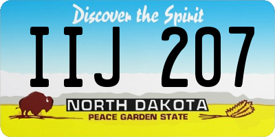 ND license plate IIJ207