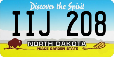 ND license plate IIJ208