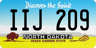 ND license plate IIJ209