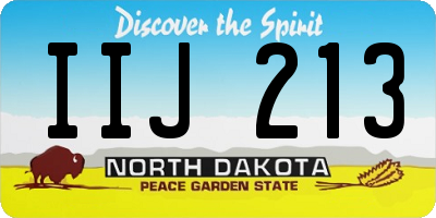 ND license plate IIJ213