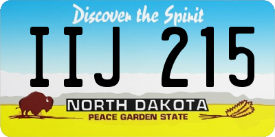ND license plate IIJ215