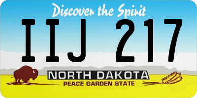 ND license plate IIJ217