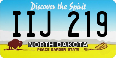 ND license plate IIJ219