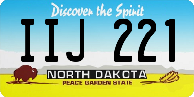 ND license plate IIJ221