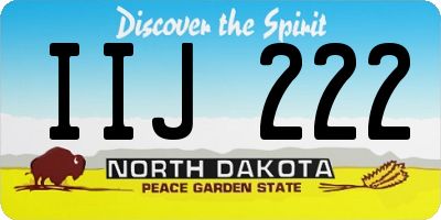 ND license plate IIJ222