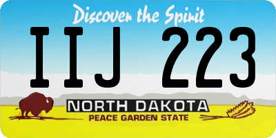 ND license plate IIJ223
