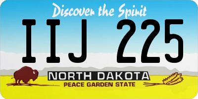 ND license plate IIJ225