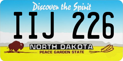 ND license plate IIJ226