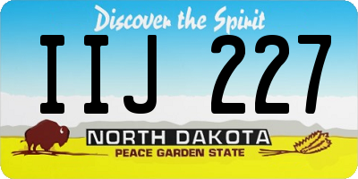 ND license plate IIJ227