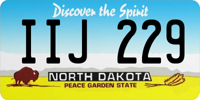 ND license plate IIJ229