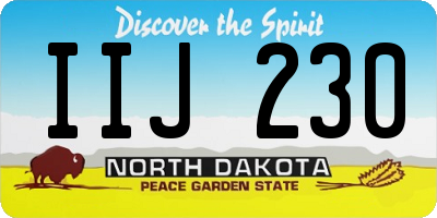 ND license plate IIJ230
