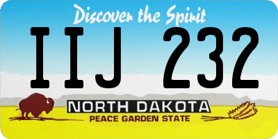 ND license plate IIJ232