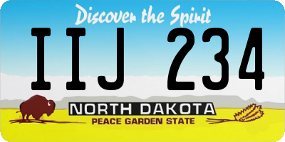 ND license plate IIJ234