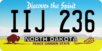 ND license plate IIJ236