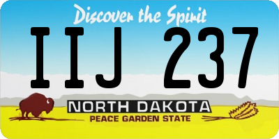 ND license plate IIJ237