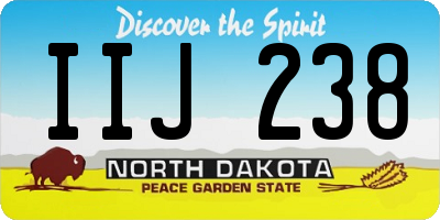 ND license plate IIJ238