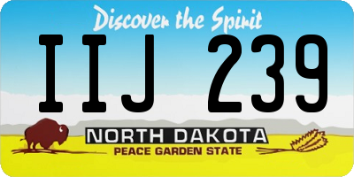 ND license plate IIJ239