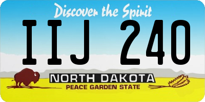 ND license plate IIJ240