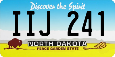 ND license plate IIJ241