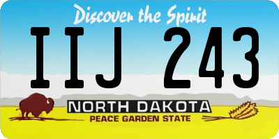 ND license plate IIJ243
