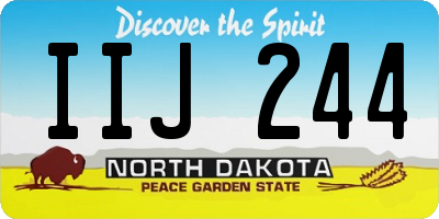 ND license plate IIJ244