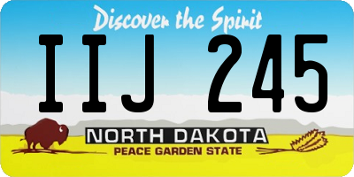 ND license plate IIJ245