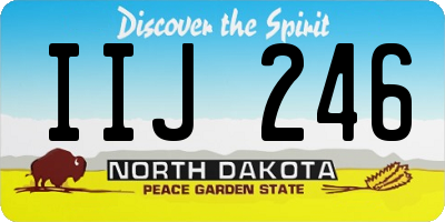 ND license plate IIJ246