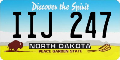 ND license plate IIJ247
