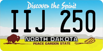 ND license plate IIJ250