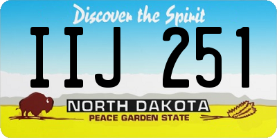 ND license plate IIJ251