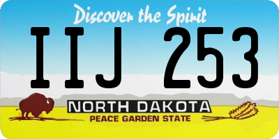 ND license plate IIJ253