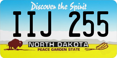 ND license plate IIJ255