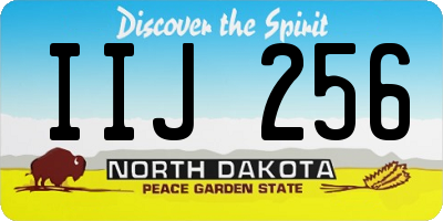 ND license plate IIJ256