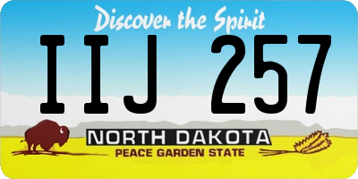 ND license plate IIJ257