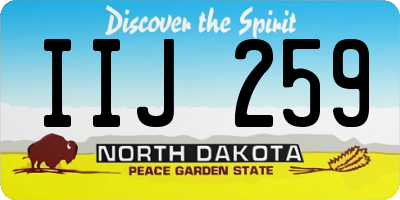 ND license plate IIJ259