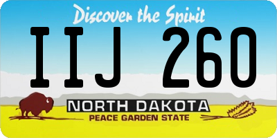 ND license plate IIJ260