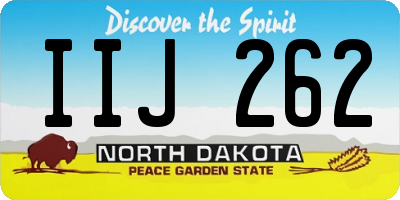 ND license plate IIJ262