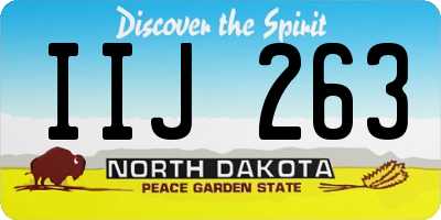 ND license plate IIJ263