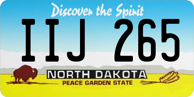 ND license plate IIJ265