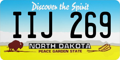 ND license plate IIJ269