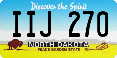 ND license plate IIJ270