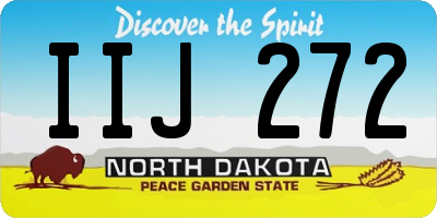 ND license plate IIJ272