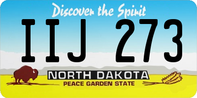 ND license plate IIJ273