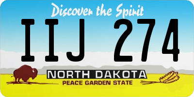 ND license plate IIJ274