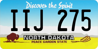 ND license plate IIJ275