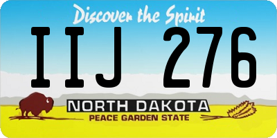 ND license plate IIJ276