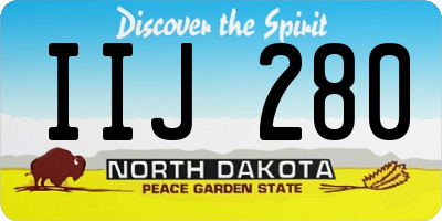 ND license plate IIJ280